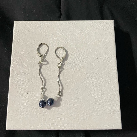 3 Pairs of Sterling Silver and Freshwater Pearl and Swarovski Crystal Earrings - Picture 2 of 5